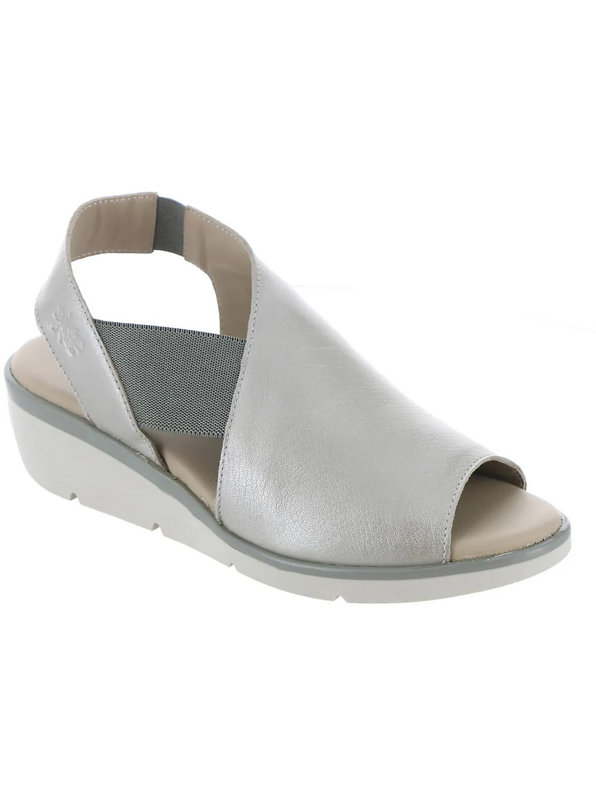 Nily Womens Leather Peep-Toe Slingback Sandals