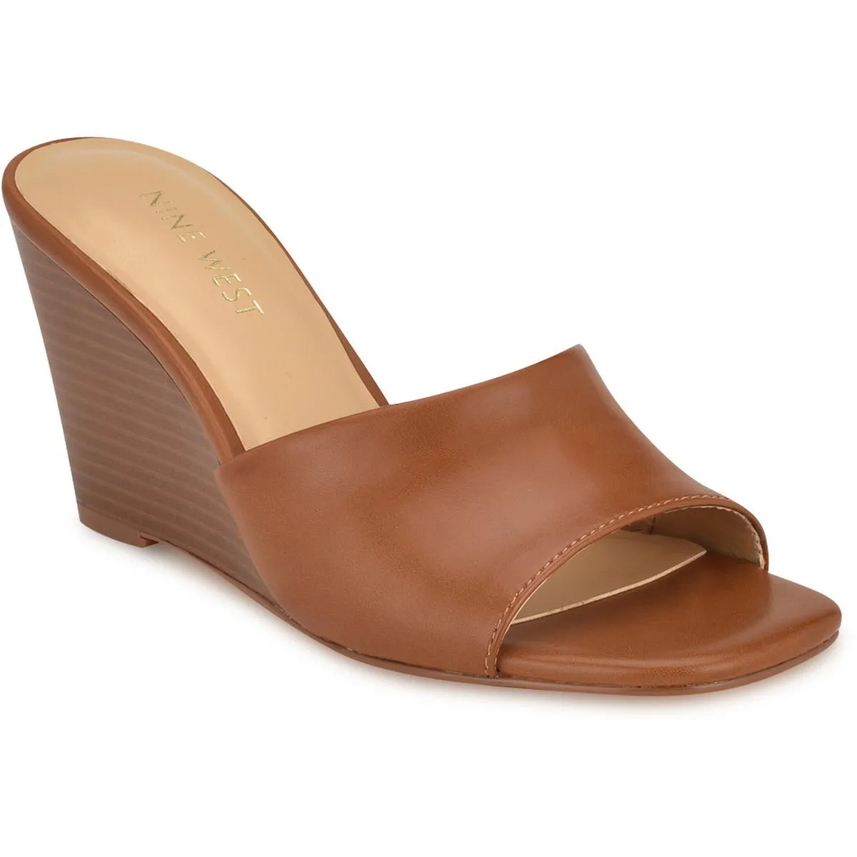 NIYA3 Womens Laceless Man Made Wedge Sandals
