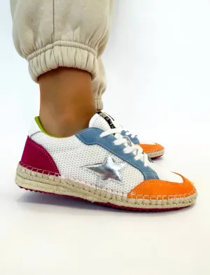Ocean Breeze Shoes In White|Blue|Orange