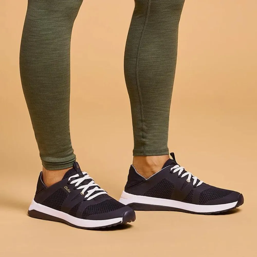 OluKai Huia Black Athleisure Shoe (Womens)