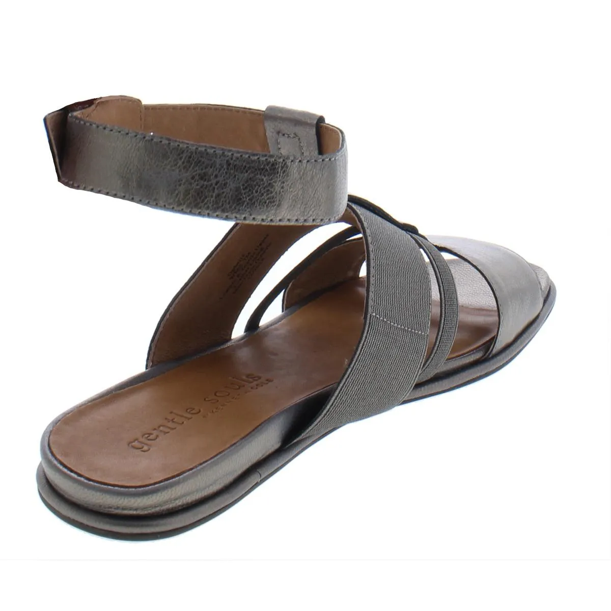 Ophelia Womens Metallic Ankle Evening Sandals