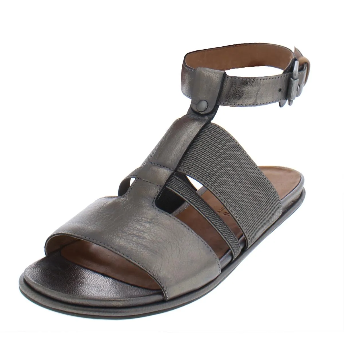 Ophelia Womens Metallic Ankle Evening Sandals