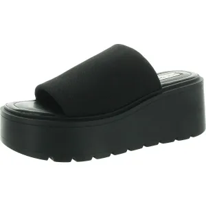 Overjoyed Womens Padded Insole Mesh Wedge Sandals