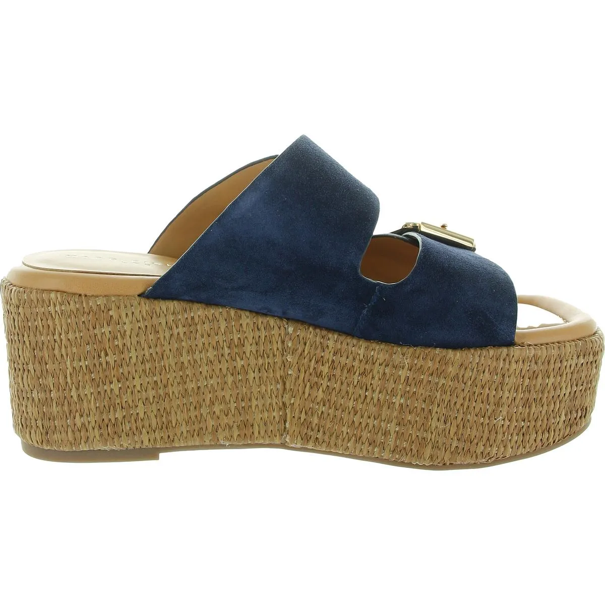 Palery Womens Buckle Suede Slide Sandals