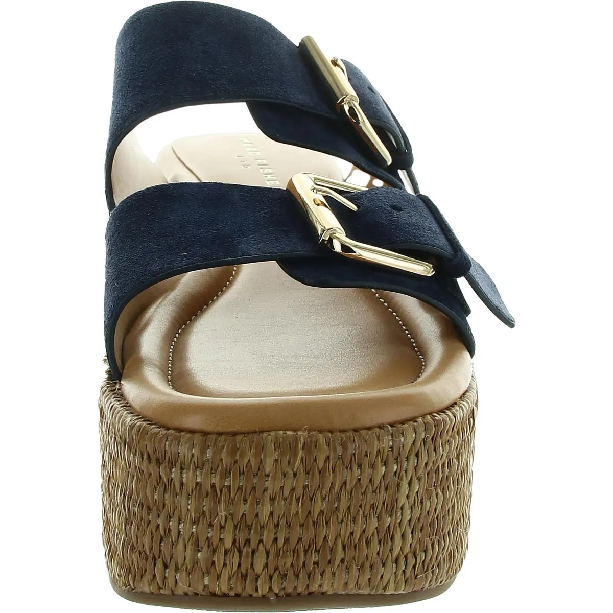 Palery Womens Buckle Suede Slide Sandals