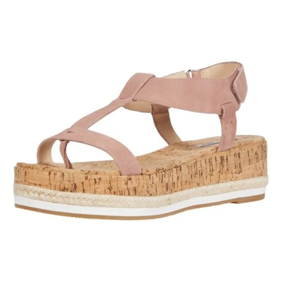 Pelle Moda Pilar Sandals Women's US 10 Pink Leather Platform Silingback KHD621