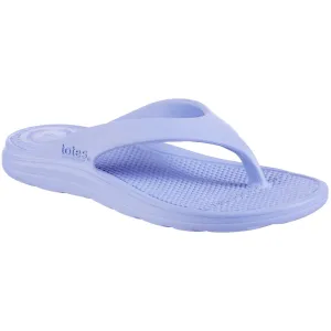 Periwinkle Womens Solid Man Made Flip-Flops