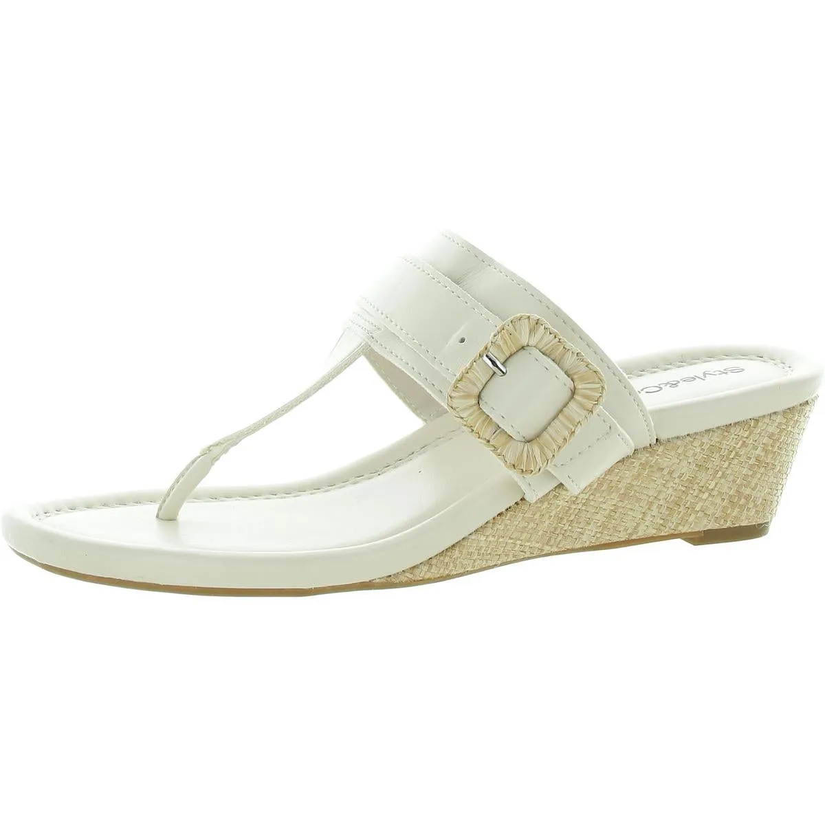 Pollieer Womens Slip On Comfort T-Strap Sandals