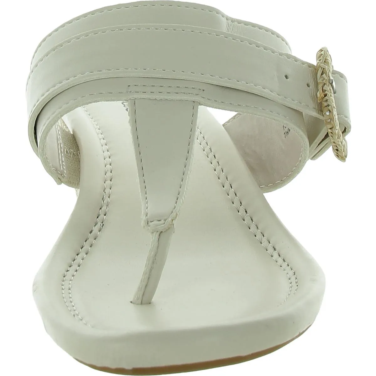 Pollieer Womens Slip On Comfort T-Strap Sandals