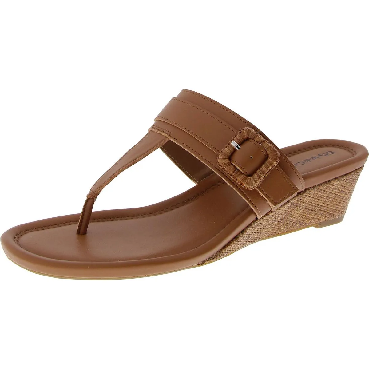 Pollieer Womens Slip On Comfort T-Strap Sandals