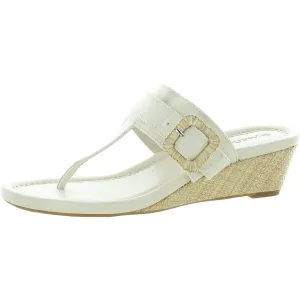 Pollieer Womens Slip On Comfort T-Strap Sandals