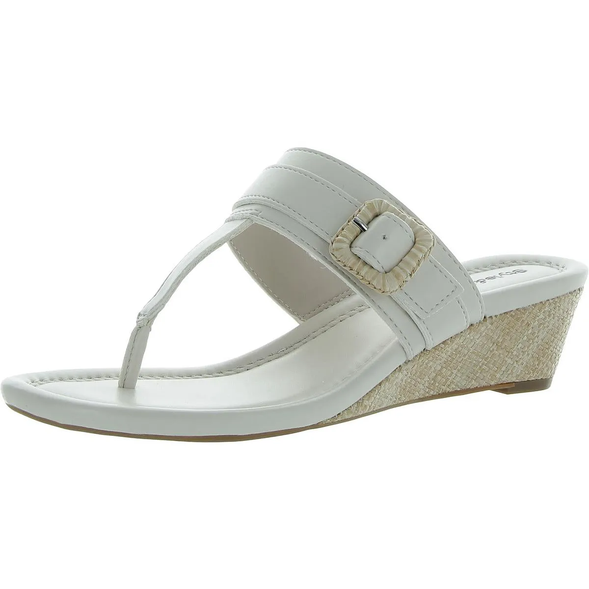 Pollieer Womens Slip On Comfort T-Strap Sandals