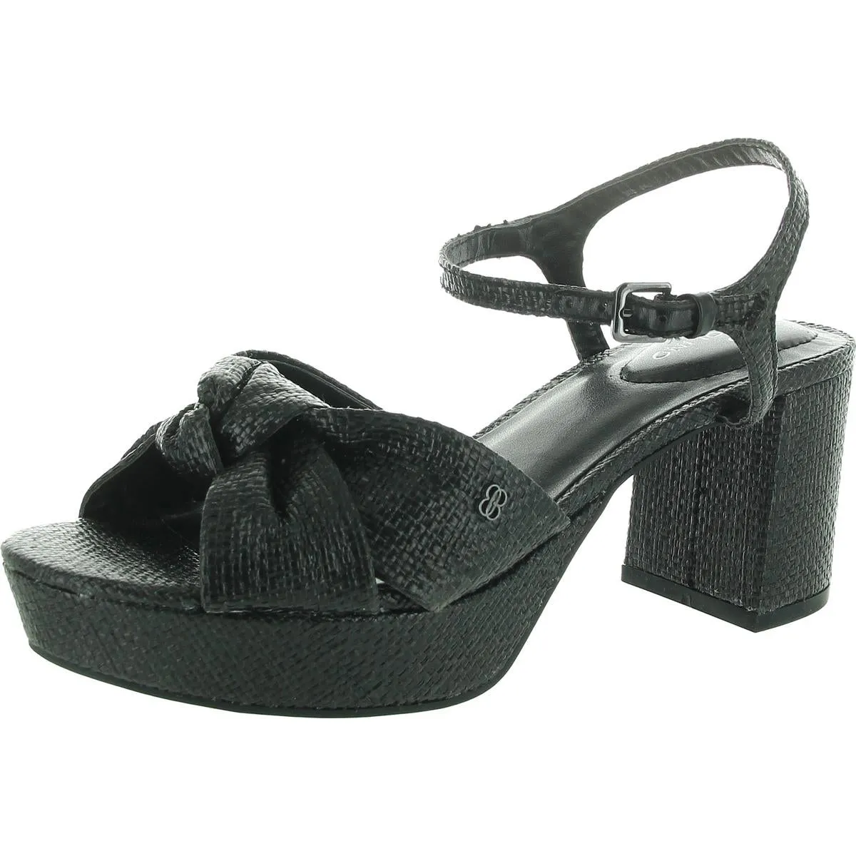 Prezley Womens Knot-Front Ankle Strap Platform Sandals