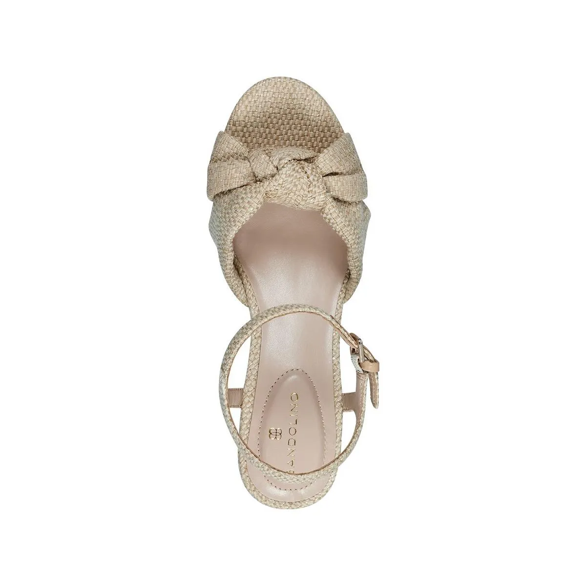 Prezley Womens Knot-Front Ankle Strap Platform Sandals