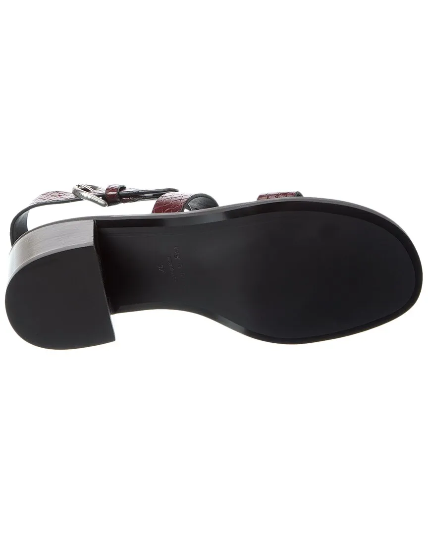 rag & bone Geo Block Embossed Leather Sandal