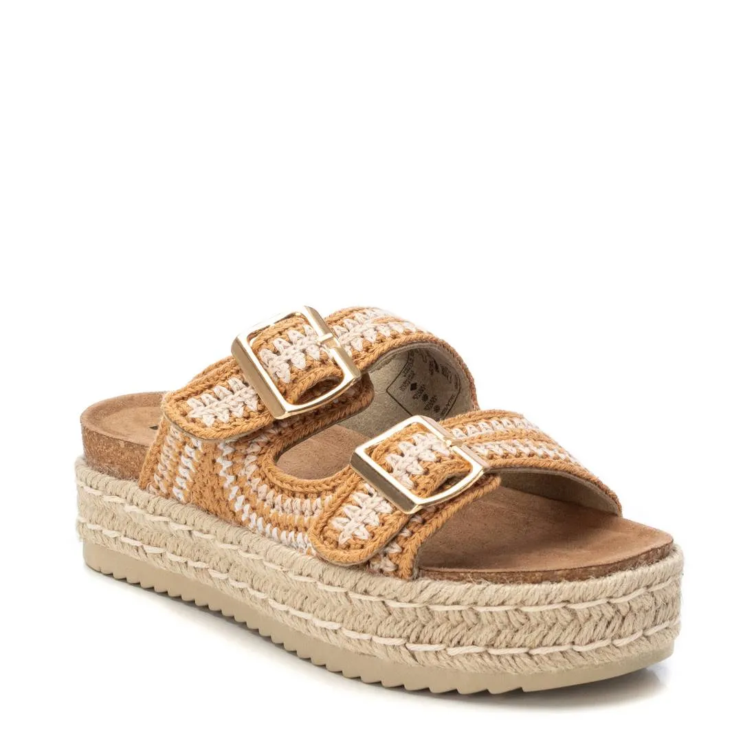 Refresh Women's Cork Footbed Crochet Sandals By Xti