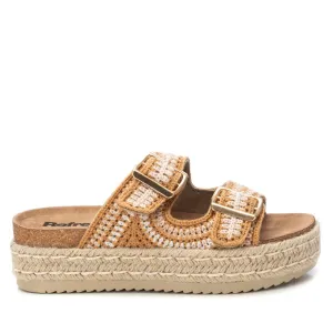 Refresh Women's Cork Footbed Crochet Sandals By Xti