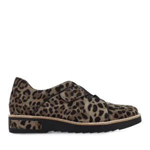 REINYS - TAUPE LEOPARD BLACK SUEDE PATENT