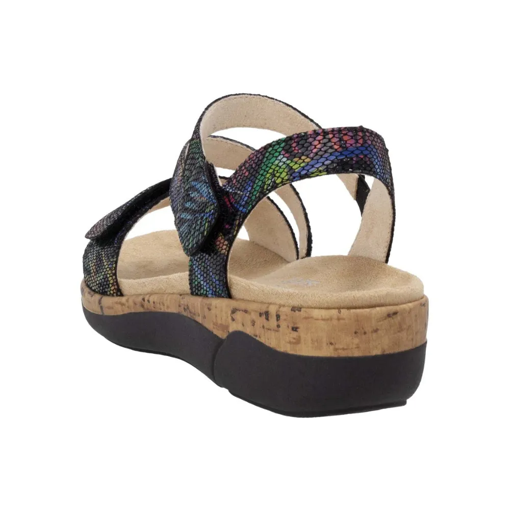 Remonte Jocelyn 60 Black Multi Leather Sandal (Women's)