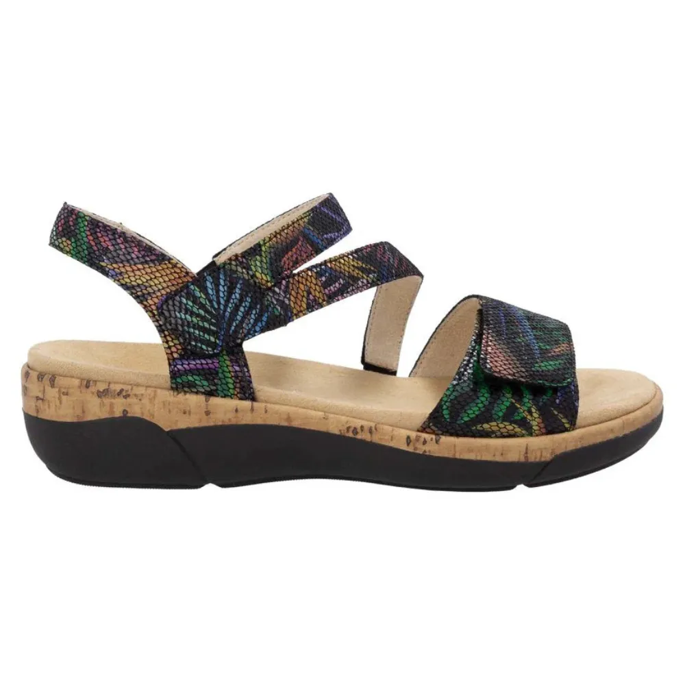 Remonte Jocelyn 60 Black Multi Leather Sandal (Women's)