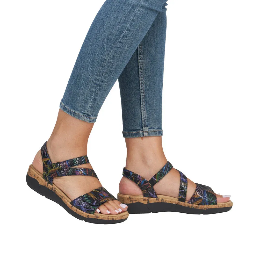 Remonte Jocelyn 60 Black Multi Leather Sandal (Women's)