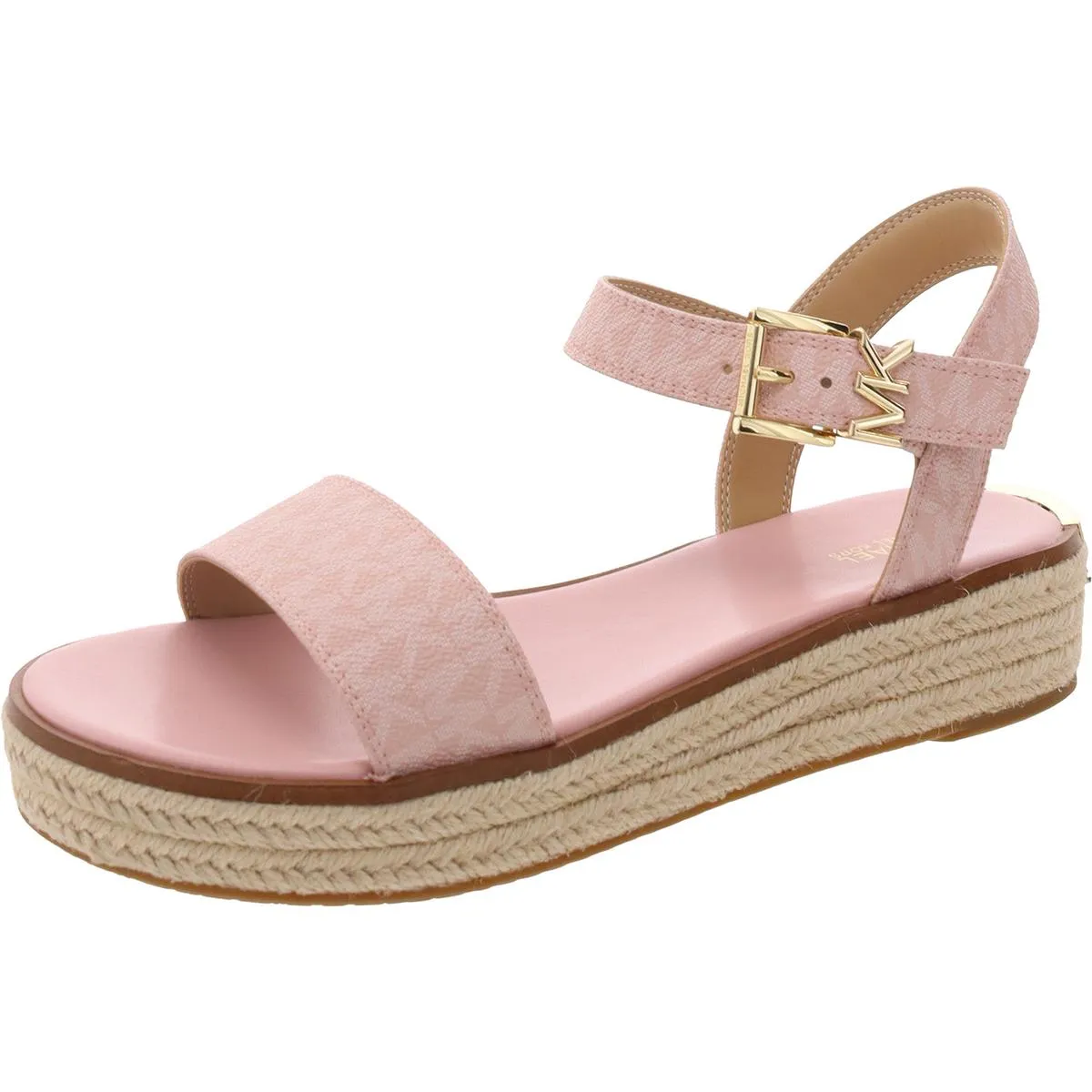 Richie Womens Faux Leather Ankle Strap Wedge Sandals