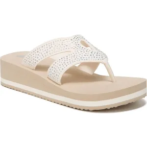 Rio Womens Slip On Flip-Flop Wedge Sandals