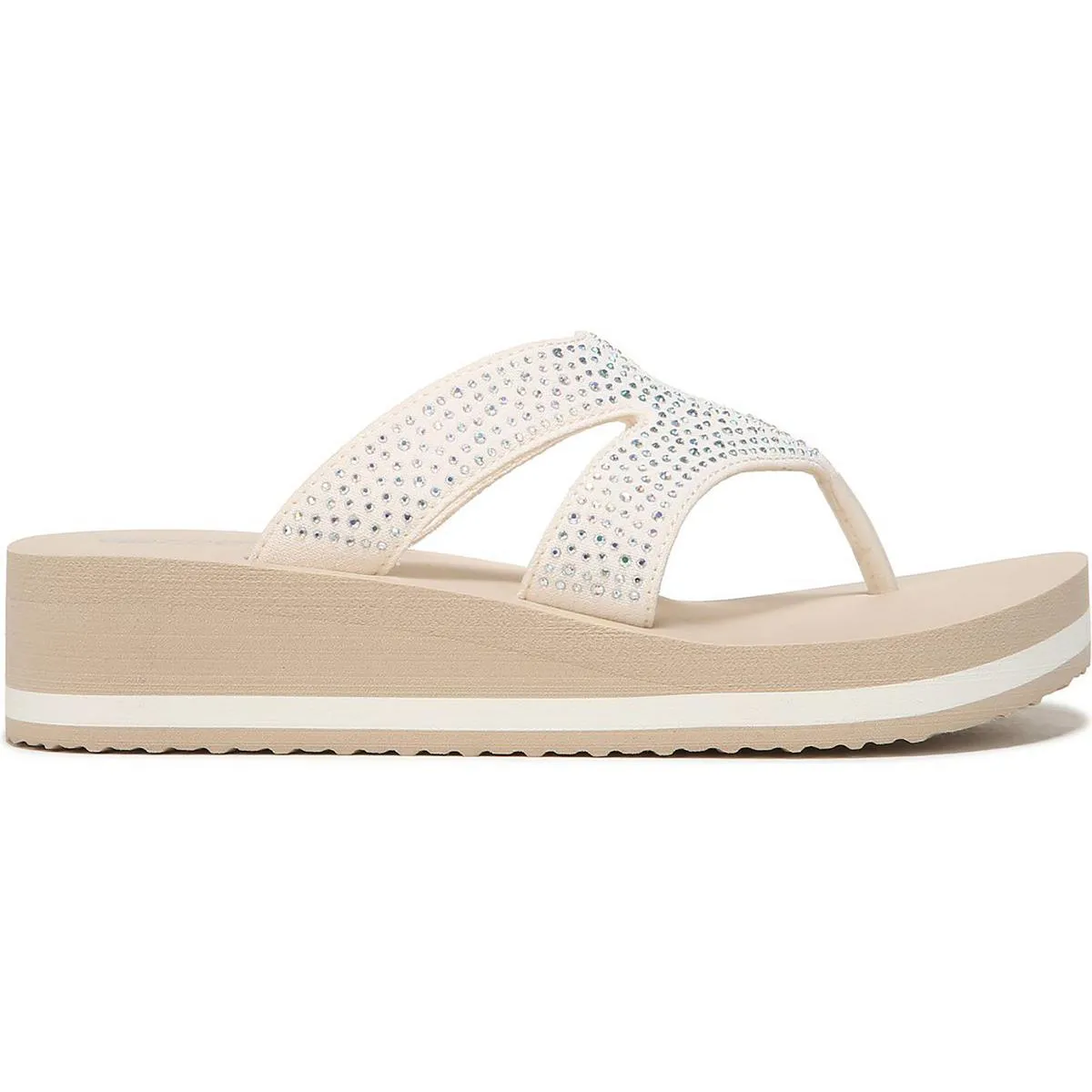 Rio Womens Slip On Flip-Flop Wedge Sandals