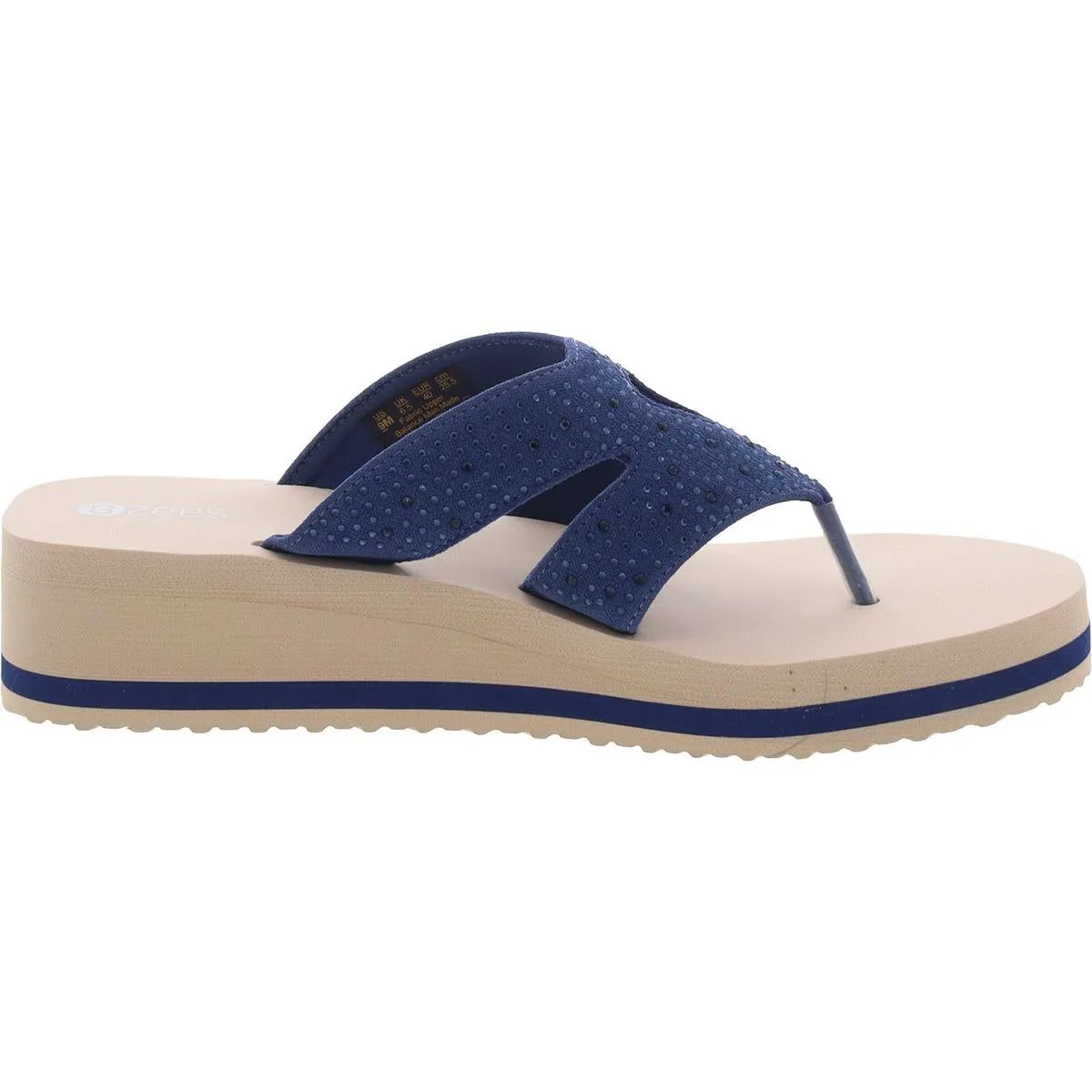Rio Womens Slip On Flip-Flop Wedge Sandals