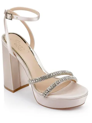 Rochel Womens Satin Platform Sandals