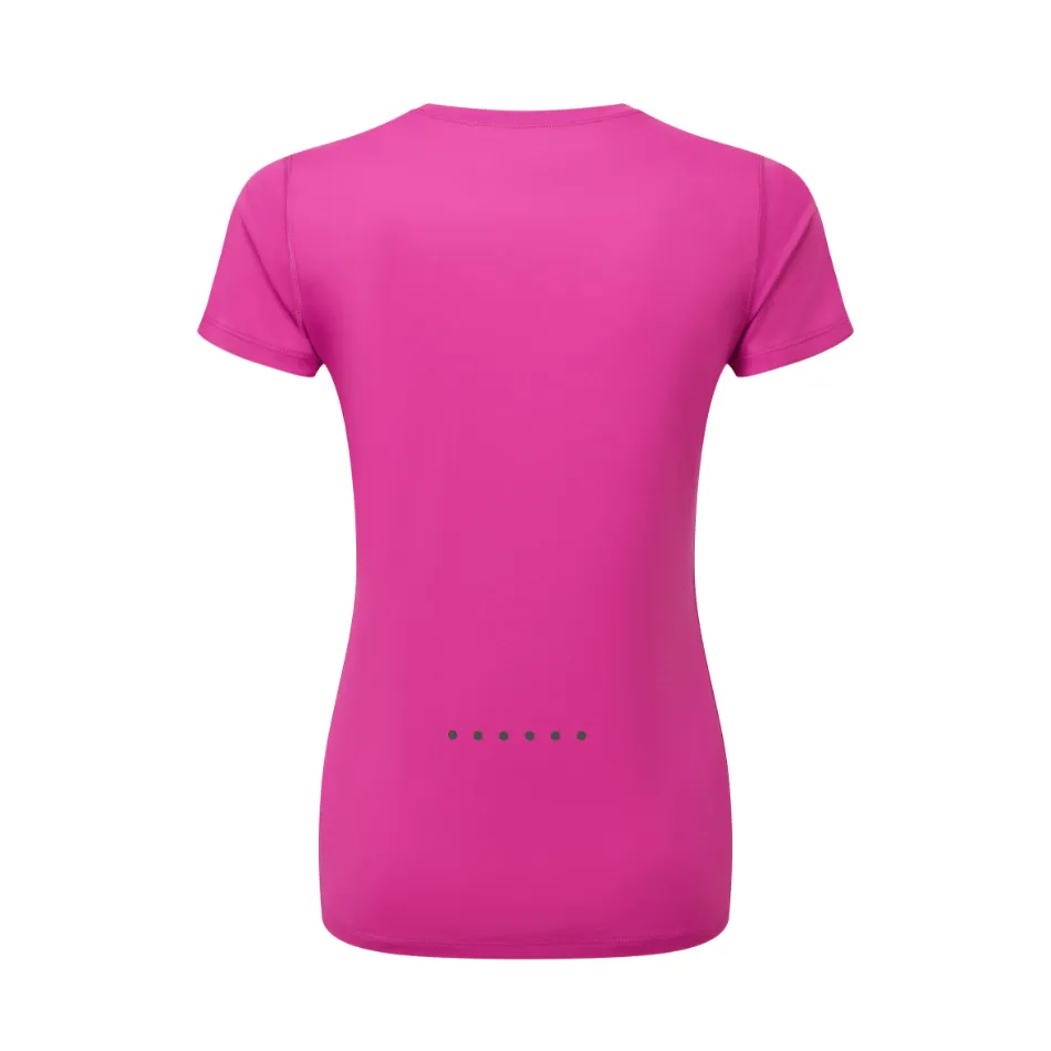 Ronhill Women's Core Short Sleeved Tee in Razzmataz/Bright White SS25