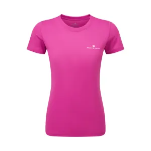 Ronhill Women's Core Short Sleeved Tee in Razzmataz/Bright White SS25