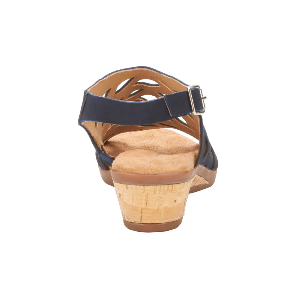 Ros Hommerson Katia Navy Nubuck Sandal (Women's)