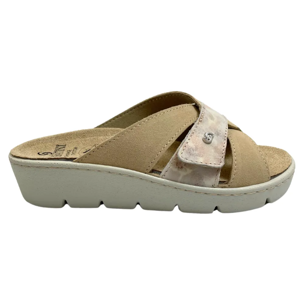 Sabatini Simona Beige Camoscio/Graffiti Sandal (Women's)