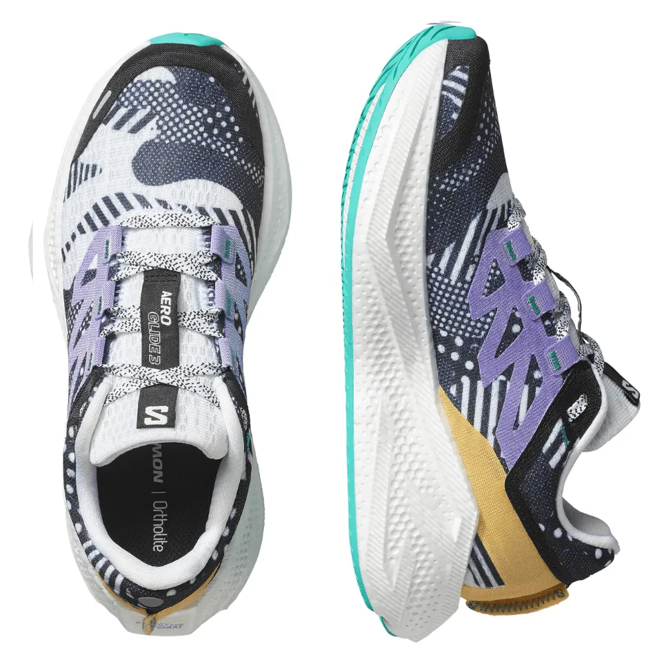 Salomon Women's Aeroglide 3 Proto Pack Running Shoes in White/Black/Waterfall SS25