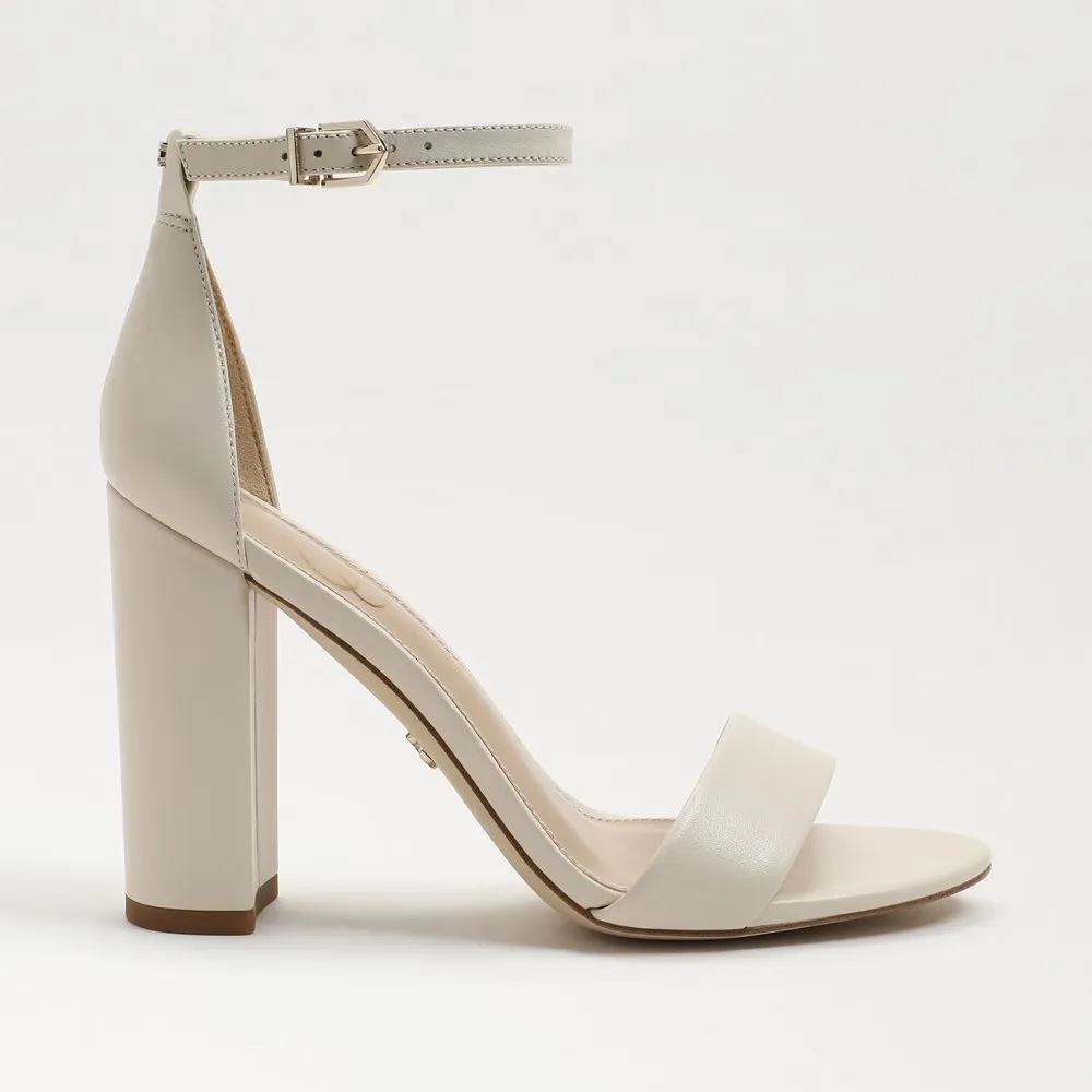 Sam Edelman Yaro EC0236281 Sandal Women's US 10 Ivory Leather Ankle Strap KHD838
