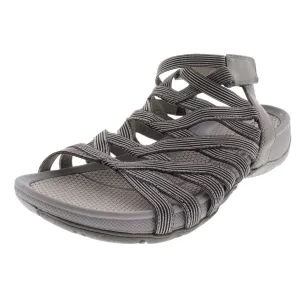 Sammie Womens Faux Trim Cushioned Flat Sandals