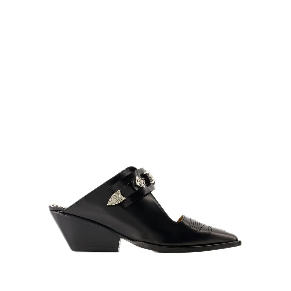 Sandals - Leather - Black