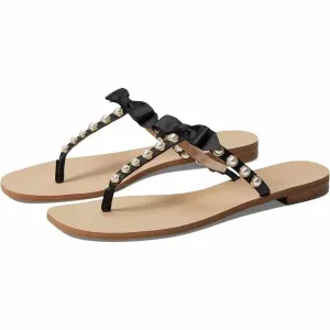 Sandpiper Bow/pearl Sandal In Black