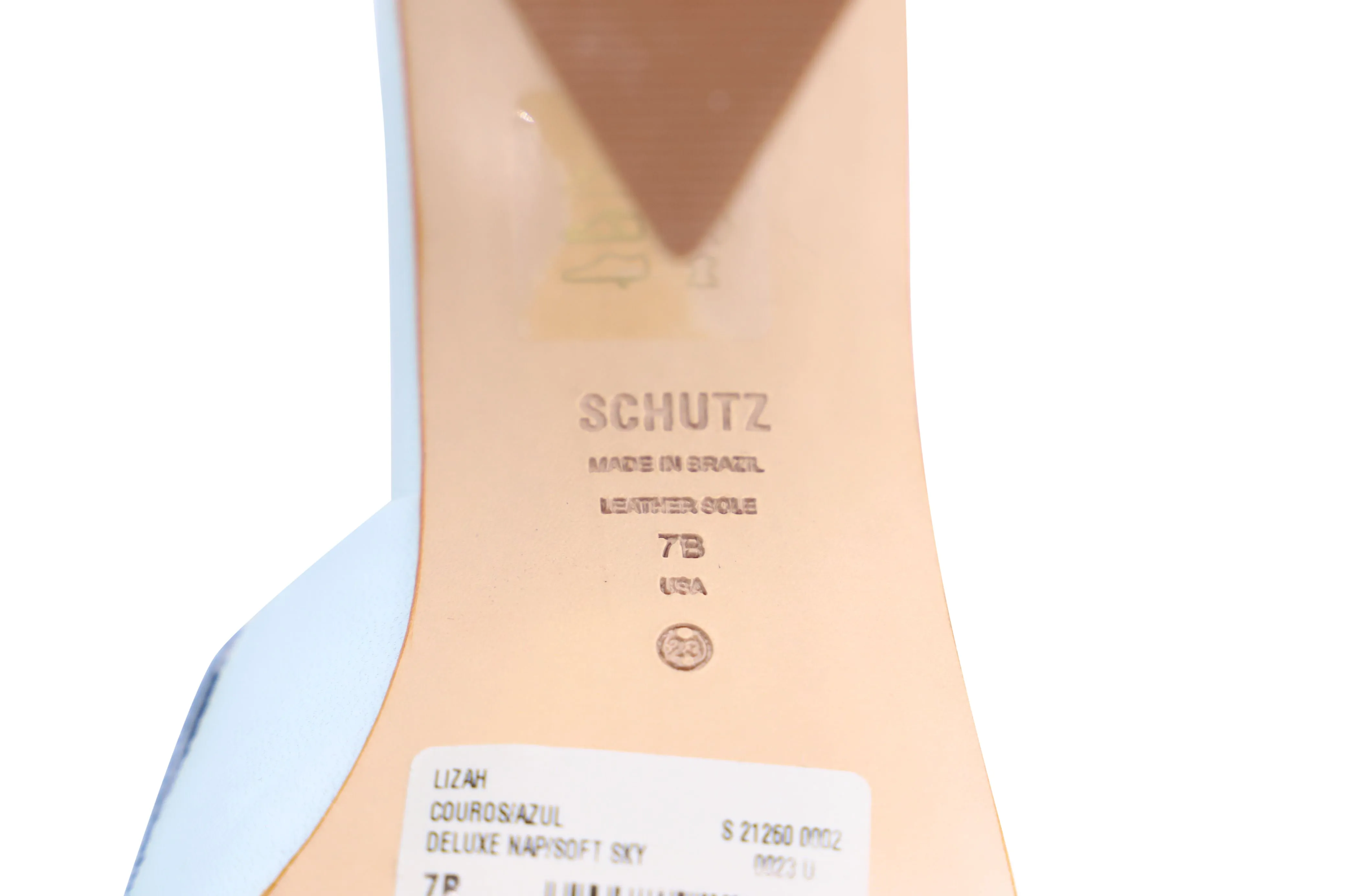 Schutz Lizah Sandals in Blue Nappa Leather
