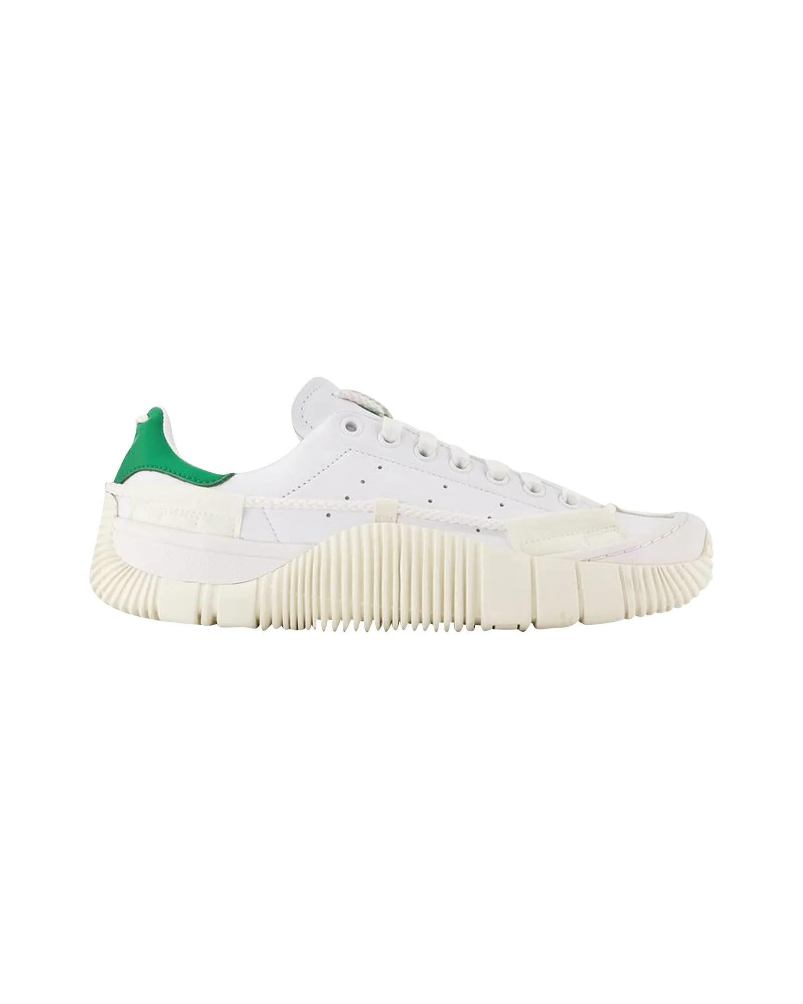 Scuba Stan Craig Green Sneakers in White Leather