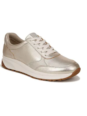 Shay Womens Leather Metallic Casual And Fashion Sneakers