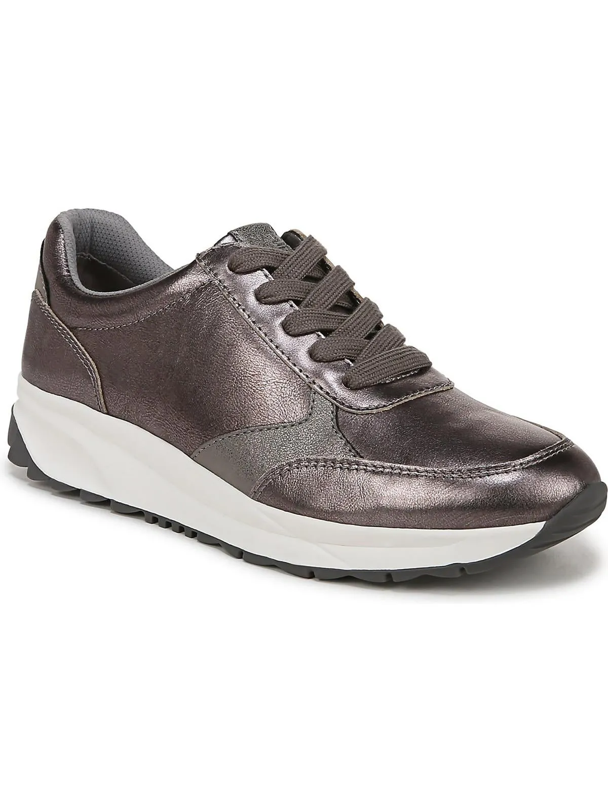 Shay Womens Leather Metallic Casual And Fashion Sneakers