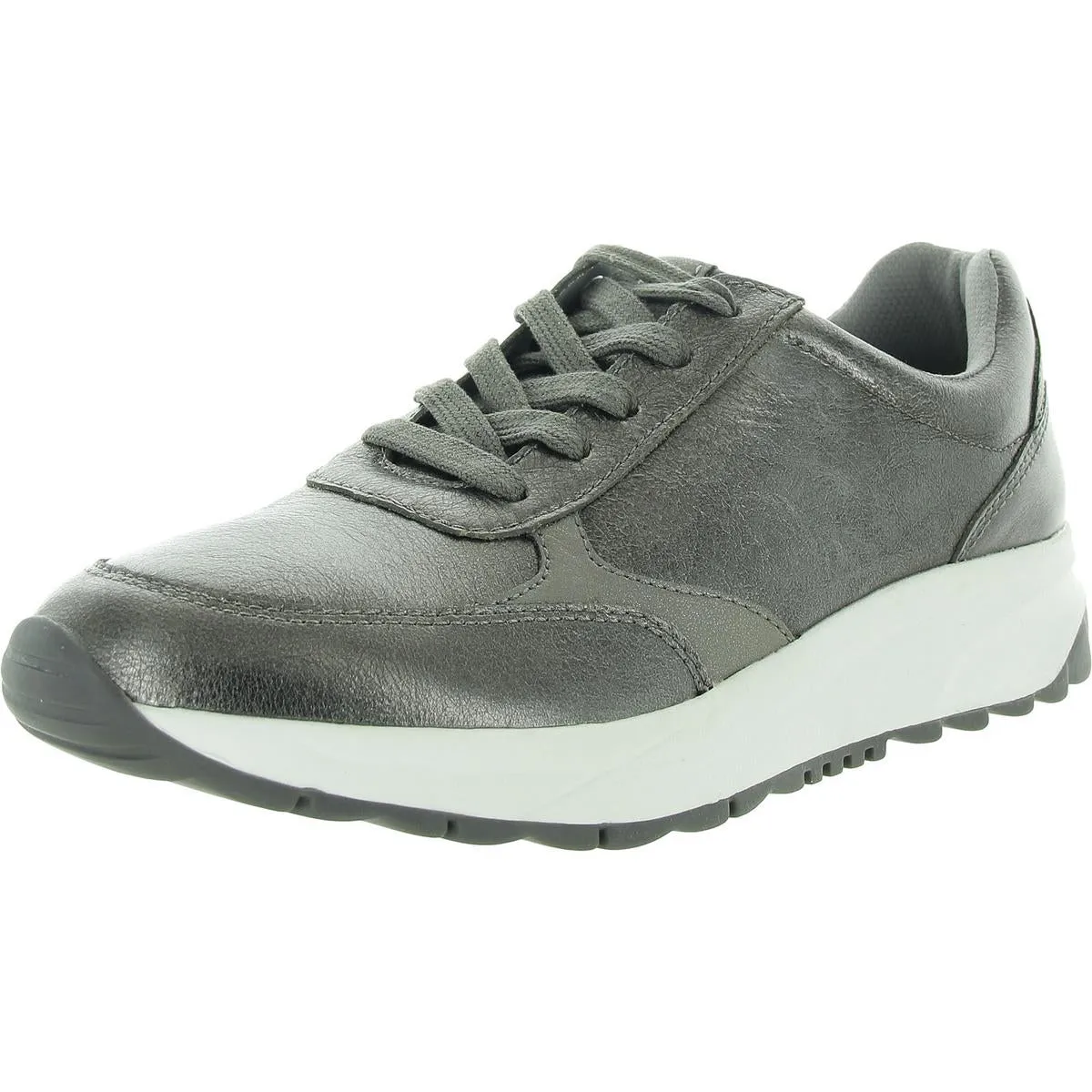 Shay Womens Leather Metallic Casual And Fashion Sneakers
