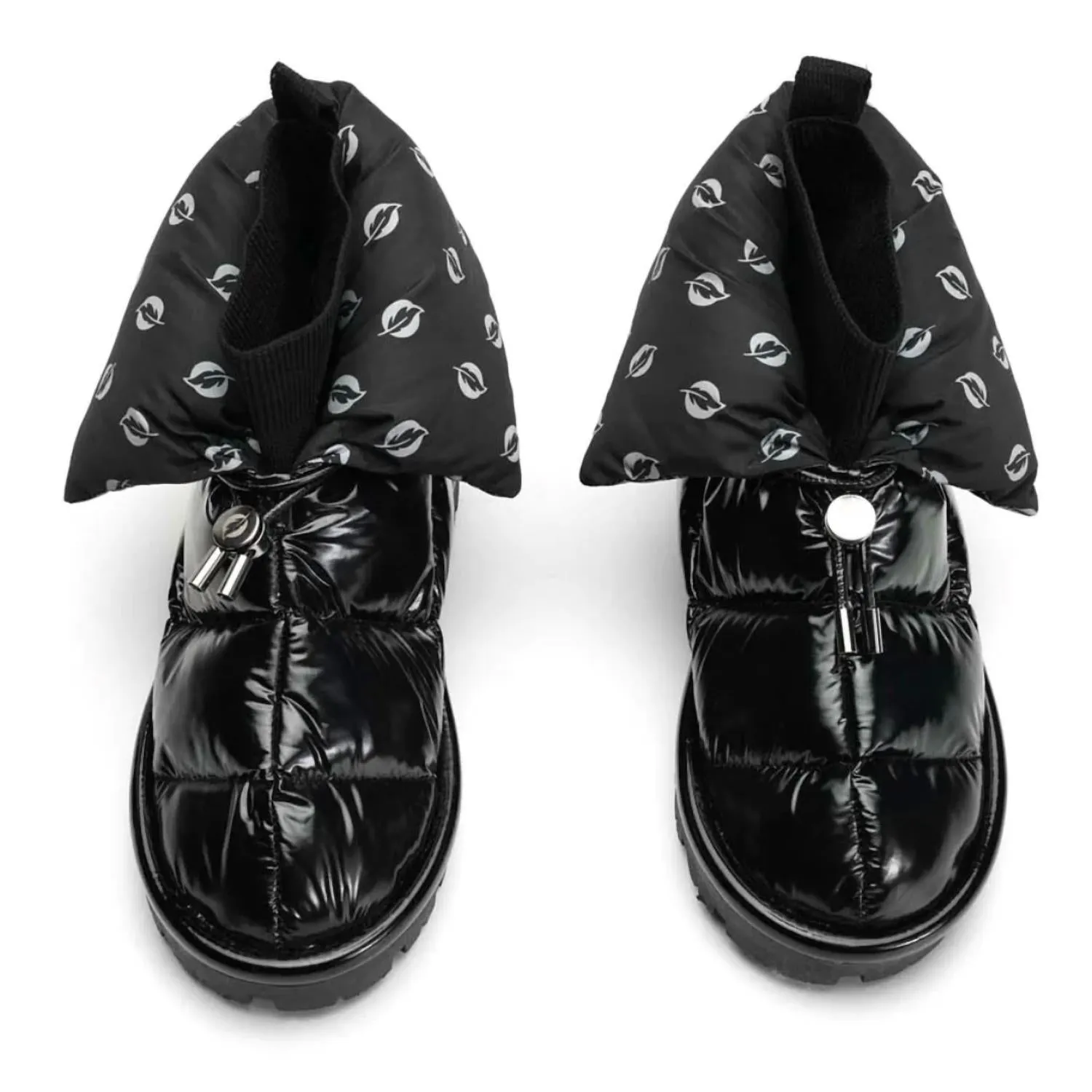 Shiny Pillow Boot In Jet Black