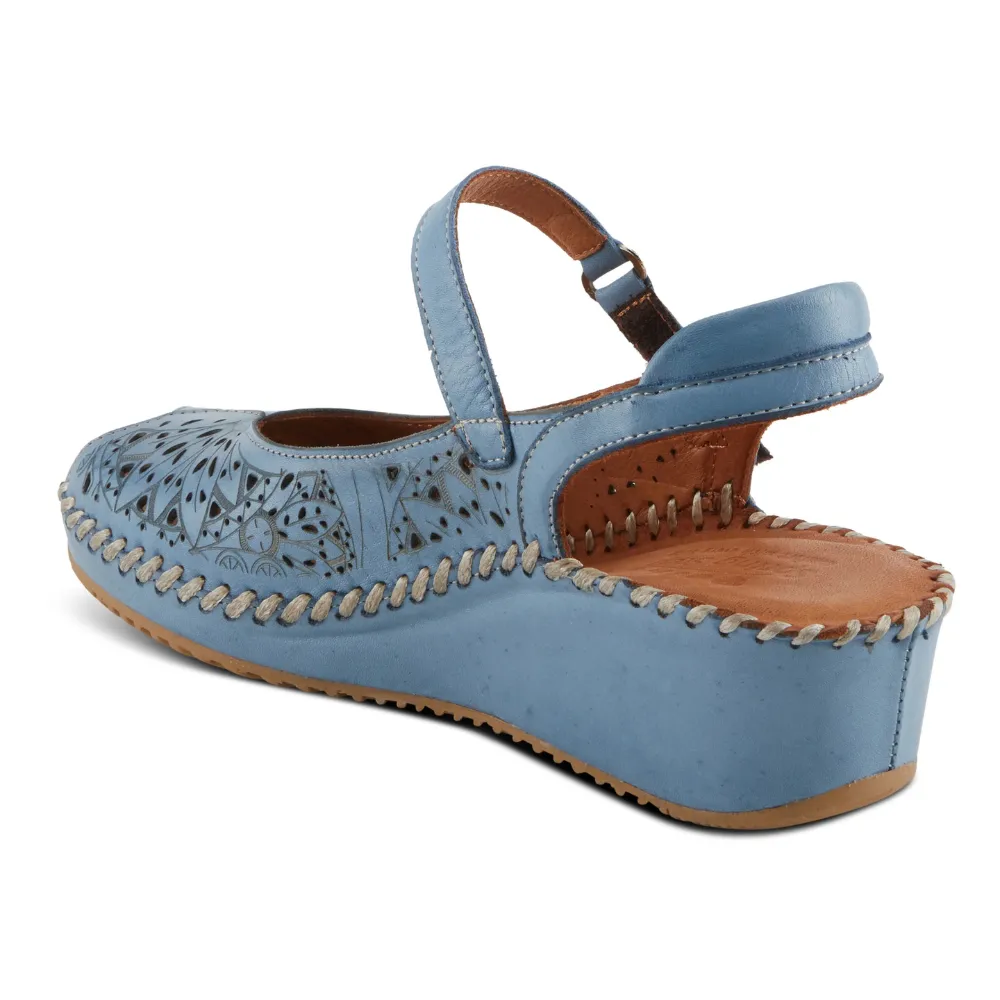 Spring Step Santonio Blue Leather Sandal (Women's)