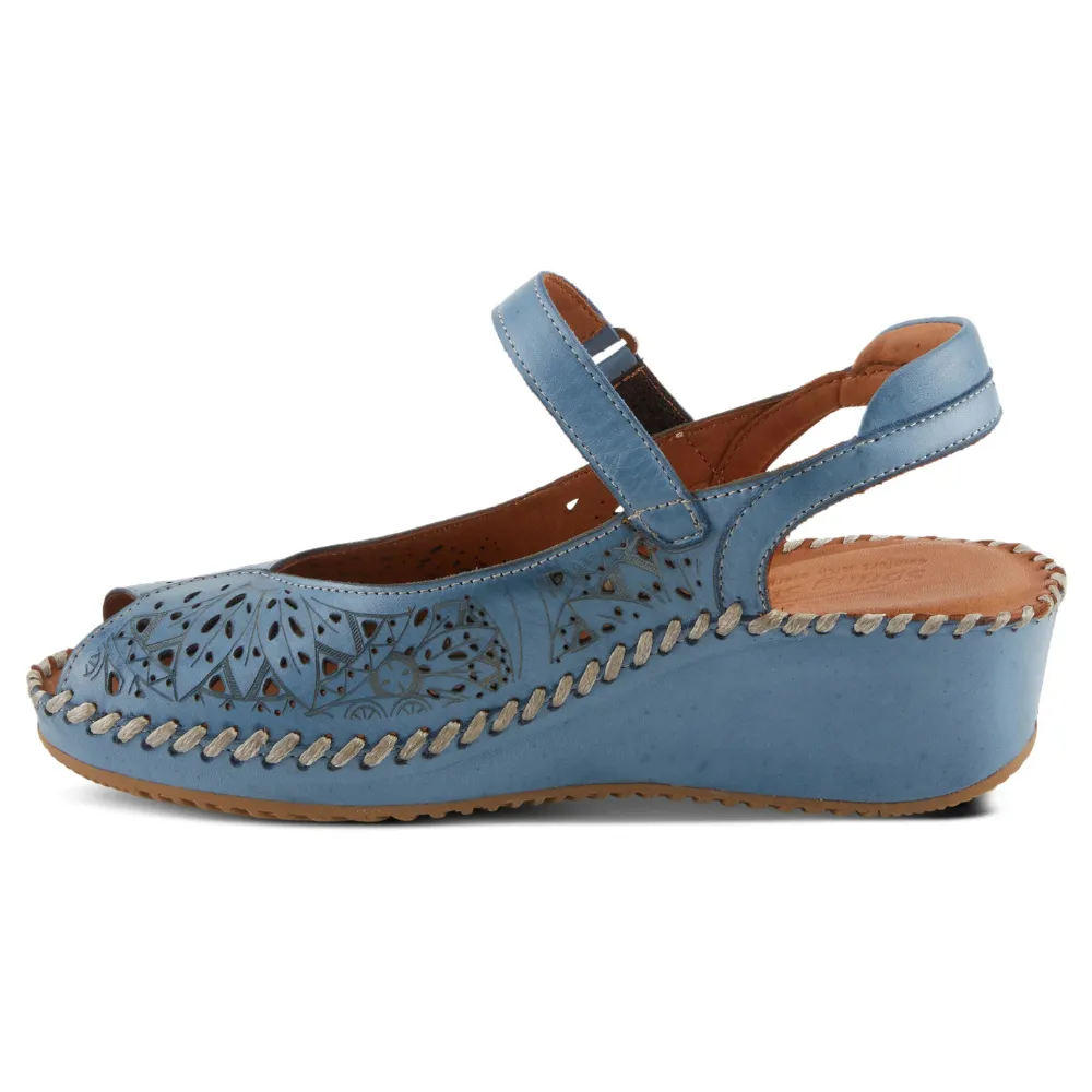 Spring Step Santonio Blue Leather Sandal (Women's)