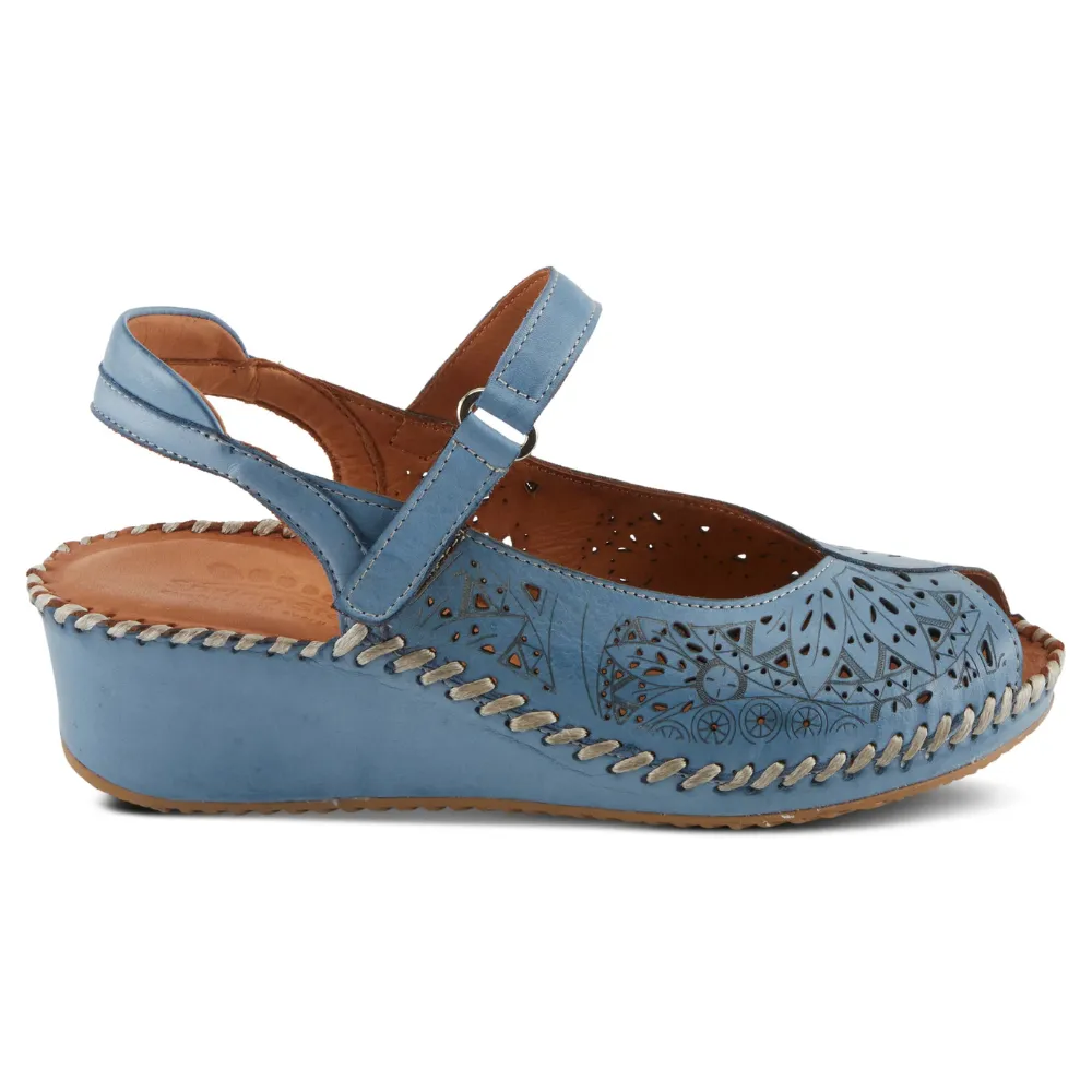 Spring Step Santonio Blue Leather Sandal (Women's)