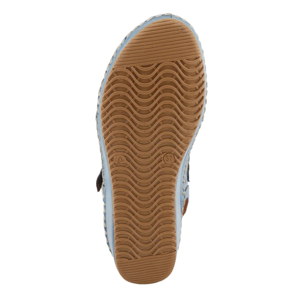 Spring Step Santonio Blue Leather Sandal (Women's)