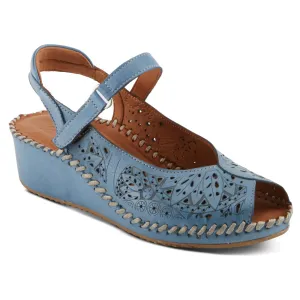 Spring Step Santonio Blue Leather Sandal (Women's)